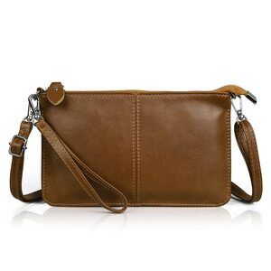 6372 Clutch Purses , Small Leather Wristlet Purses Crossbody Bags with RFID